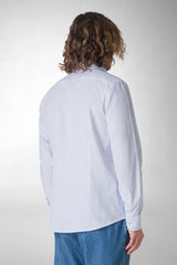 CAMICIA A RIGHE IN LINO/COTONE