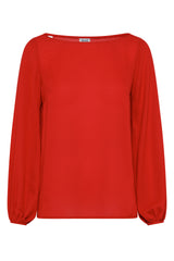 BLUSA CON SCOLLO A BARCHETTA