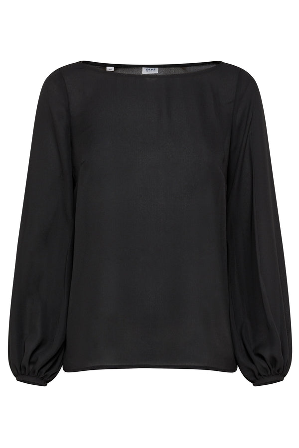 BLUSA CON SCOLLO A BARCHETTA
