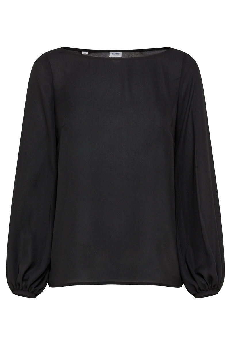 BLUSA CON SCOLLO A BARCHETTA