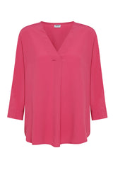 BLUSA IN MISTO SETA TINTA UNITA