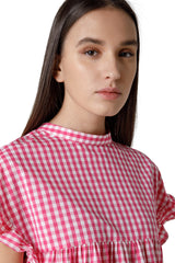 BLUSA VICHY MEZZA MANICA