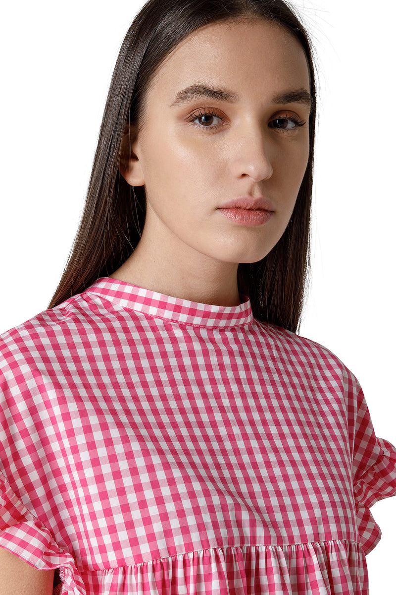 BLUSA VICHY MEZZA MANICA