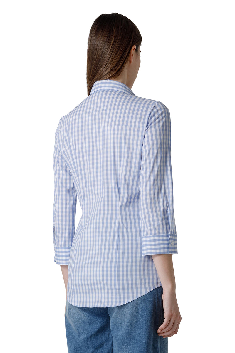 CAMICIA MANICA 3/4 COLLO A PUNTA APERTO