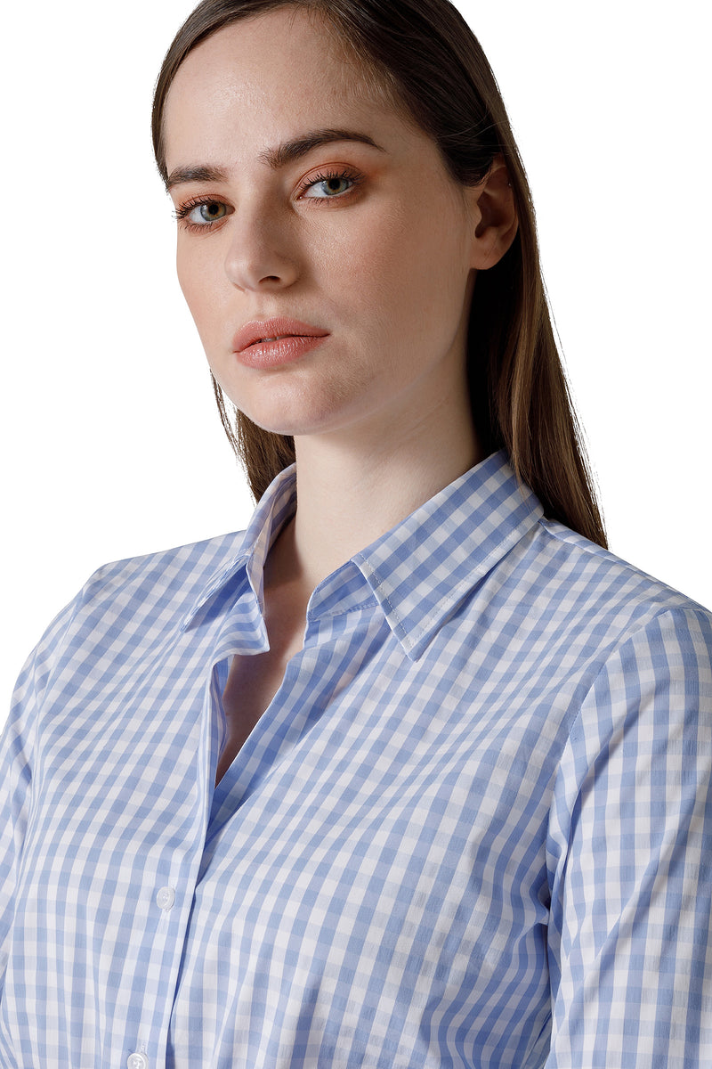 CAMICIA MANICA 3/4 COLLO A PUNTA APERTO