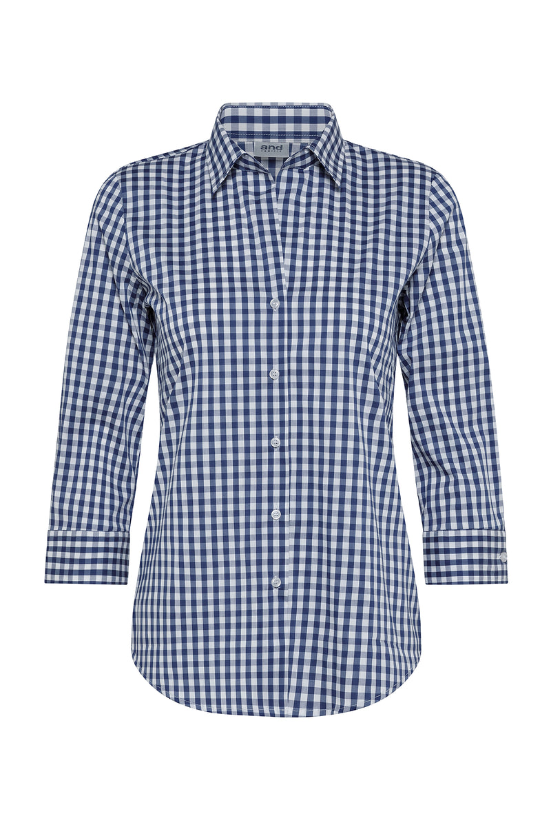 CAMICIA MANICA 3/4 COLLO A PUNTA APERTO