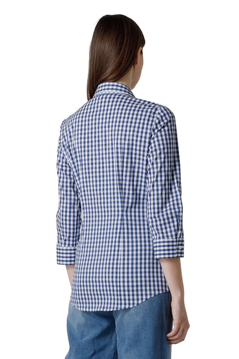 CAMICIA MANICA 3/4 COLLO A PUNTA APERTO