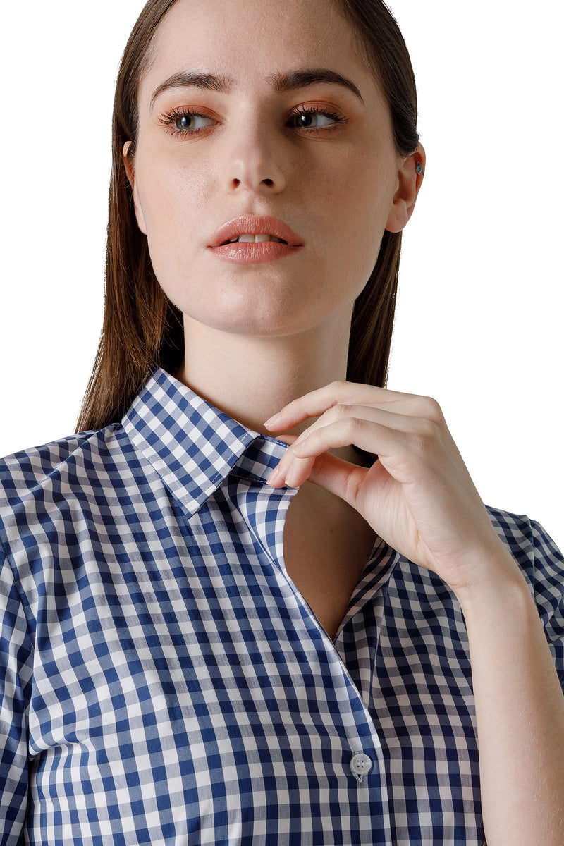 CAMICIA MANICA 3/4 COLLO A PUNTA APERTO
