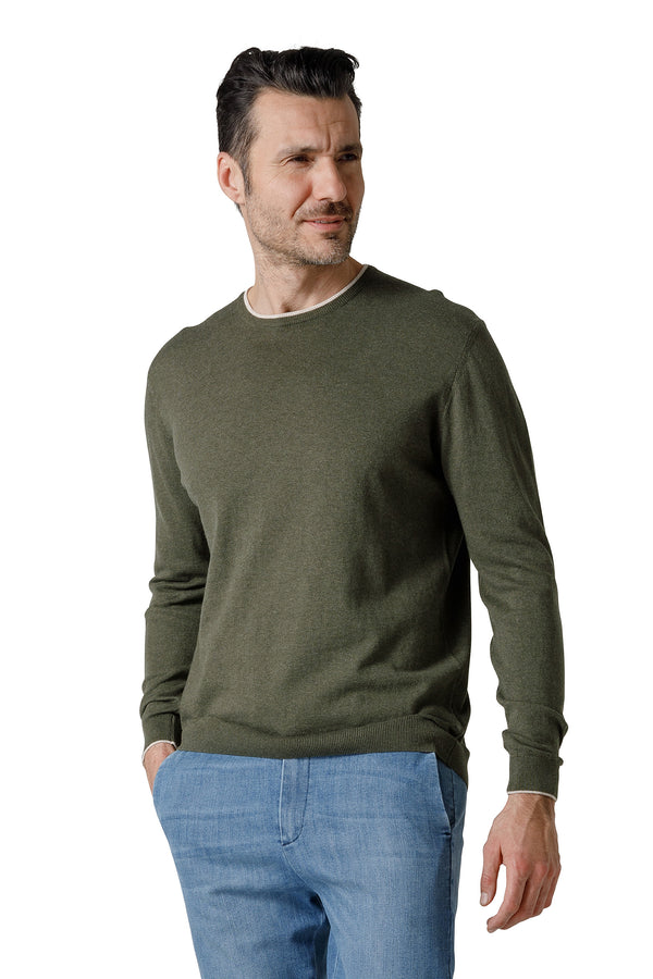 CREW NECK SWEATER WITH LONG SLEEVES