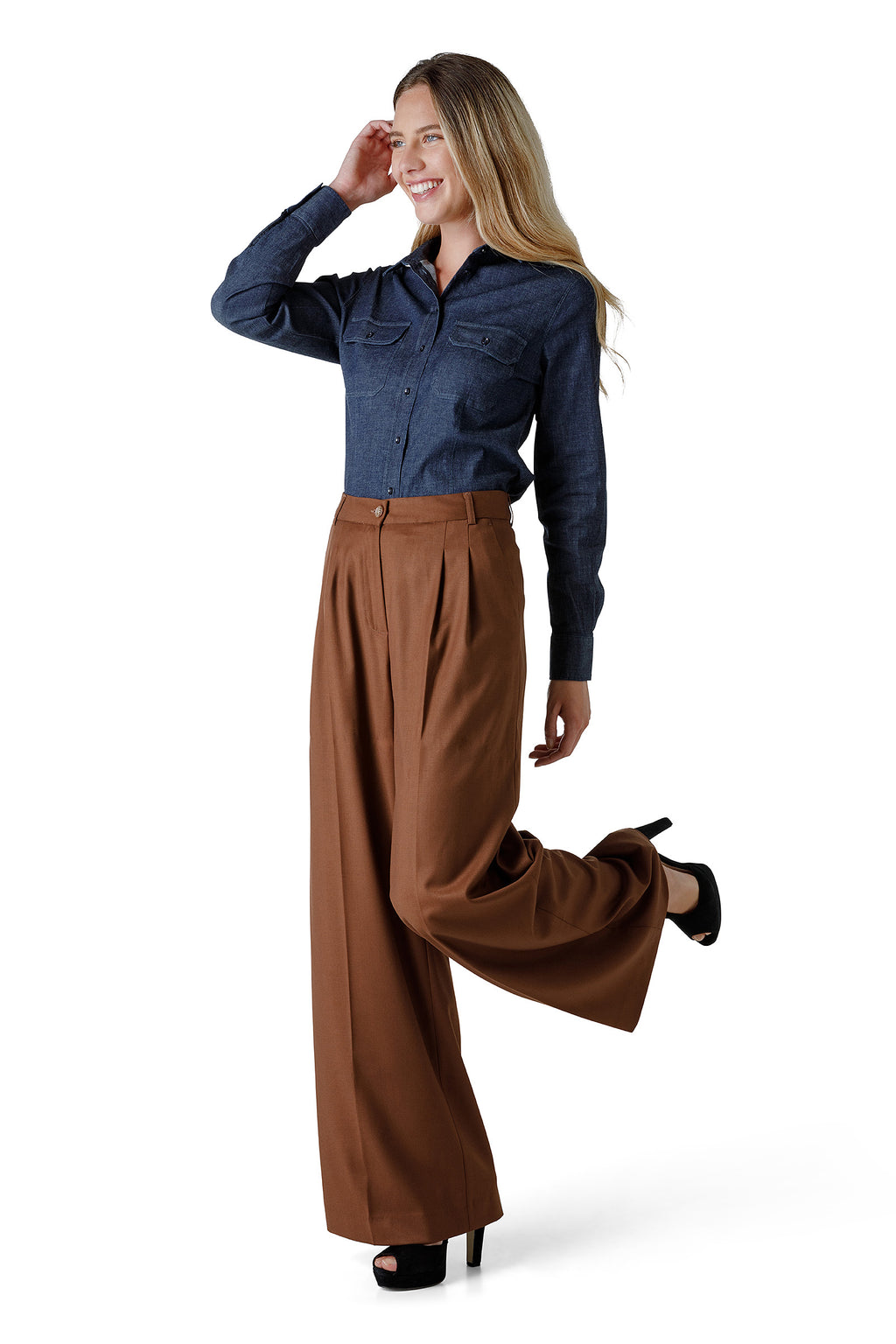 PANTALONE PALAZZO CON PINCES – And Camicie