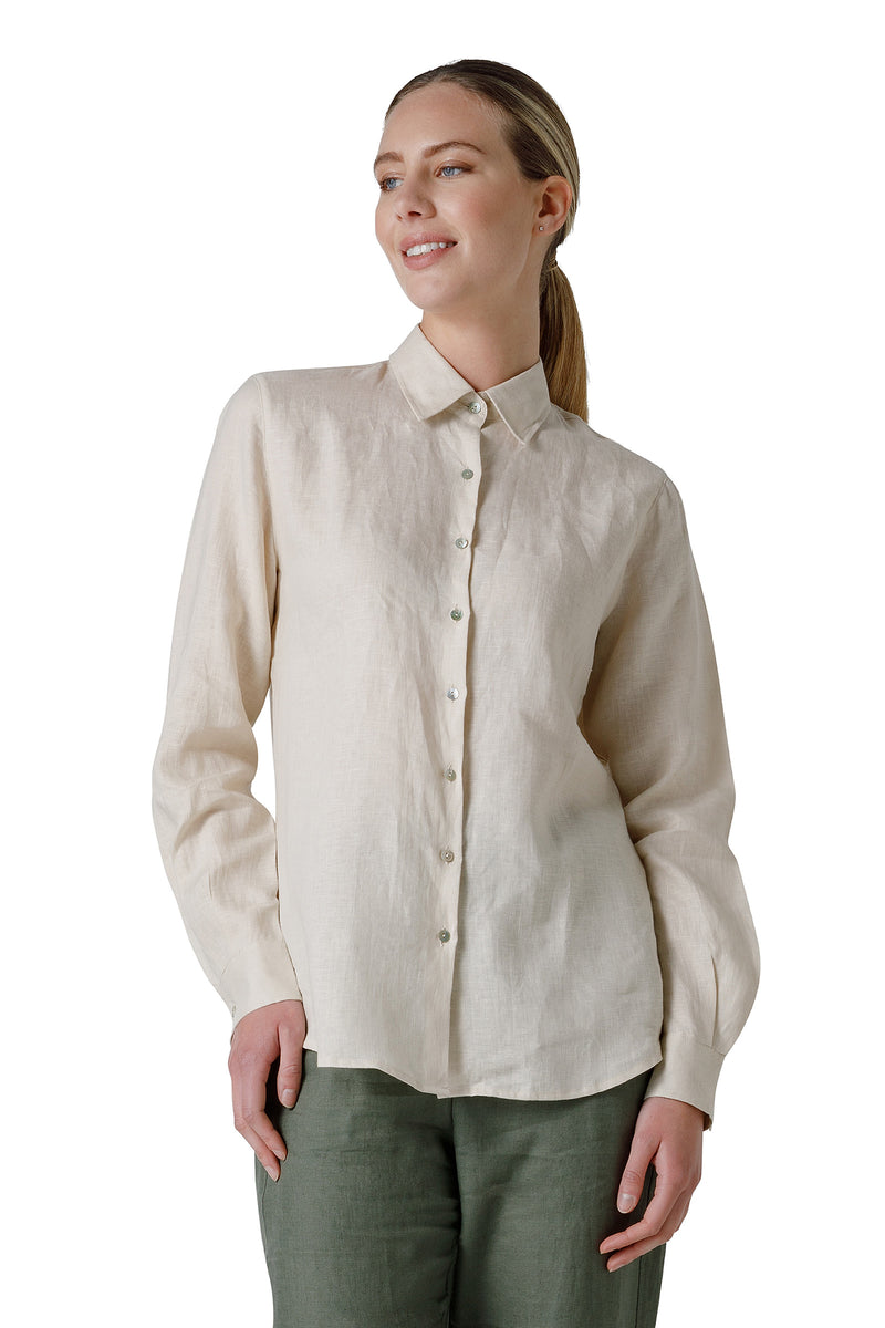 CAMICIA MANICA LUNGA COLLO A PUNTA CHIUSO