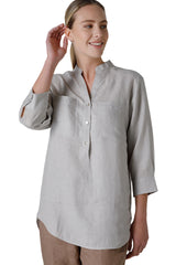 CAMICIONE MANICA 3/4 COLLO COREANA CON TASCHINI