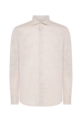 FRENCH COLLAR SHIRT IN LINEN BLEND