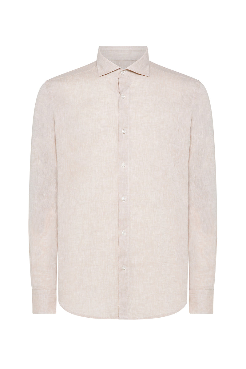 FRENCH COLLAR SHIRT IN LINEN BLEND