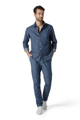 CAMICIA BLU DENIM