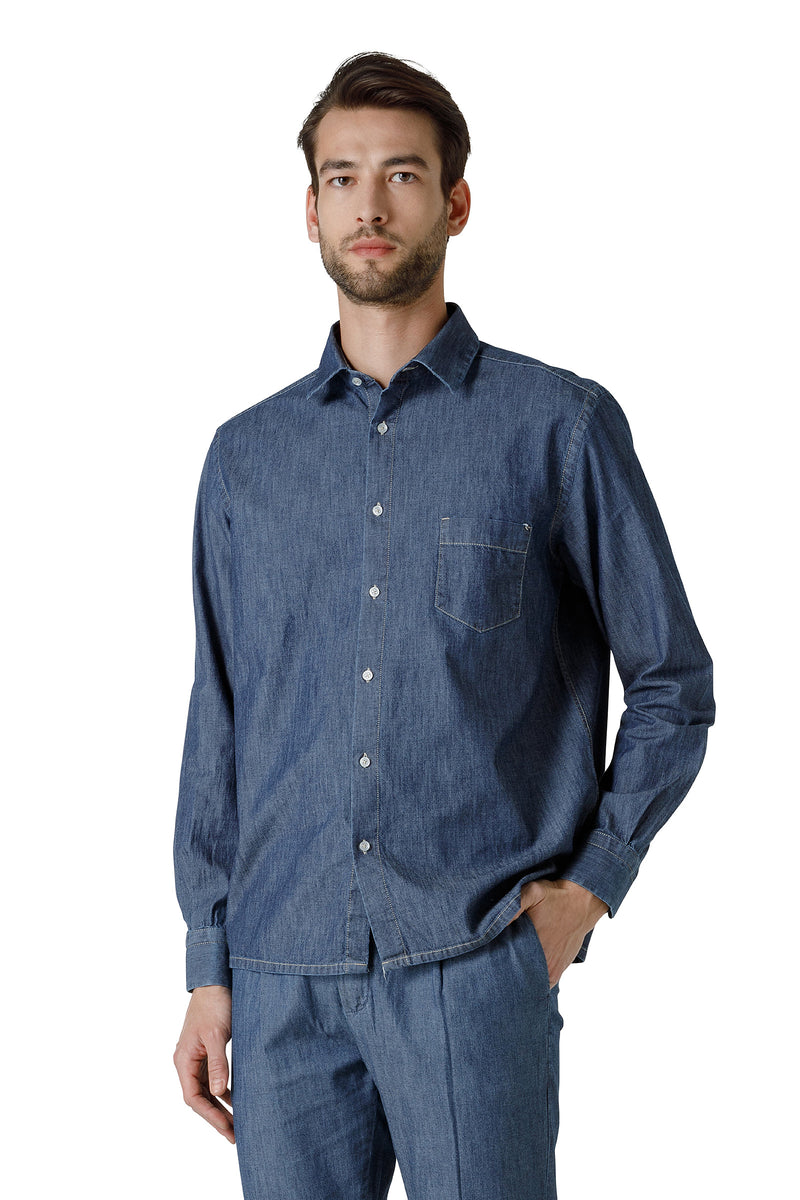 CAMICIA BLU DENIM