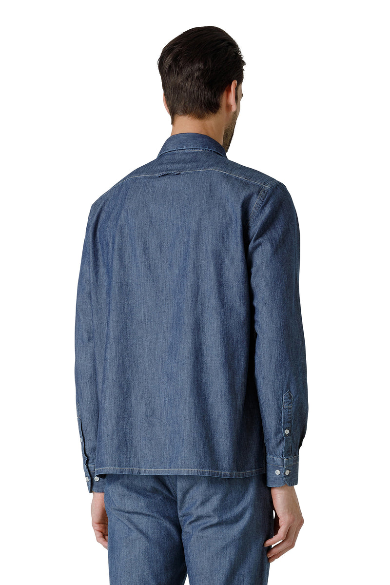 CAMICIA BLU DENIM
