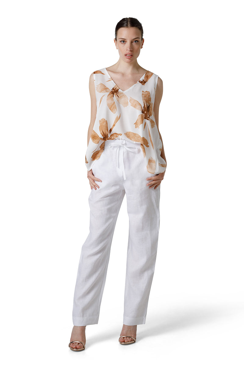 PANTALONE CON ELASTICO E COULISSE IN VITA