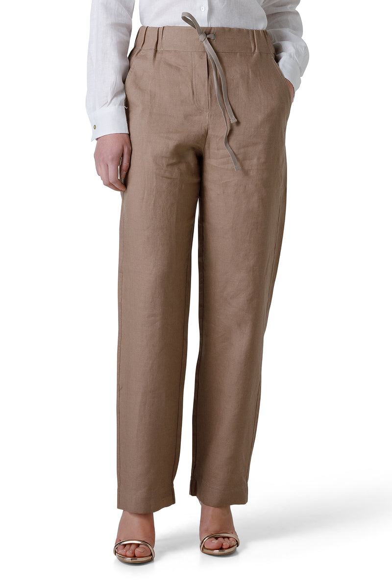 PANTALONE CON ELASTICO E COULISSE IN VITA