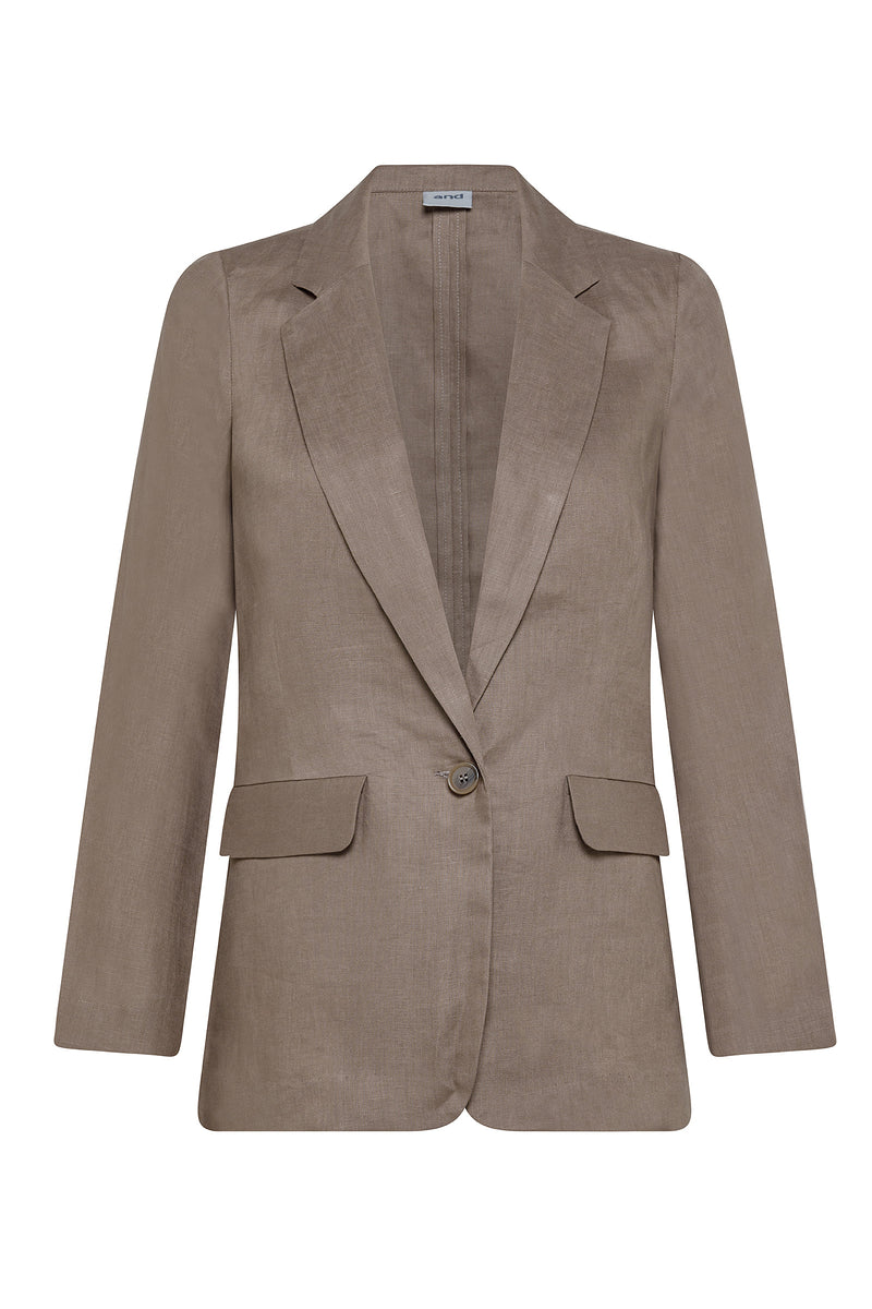 LINEN JACKET WITH 1 BUTTON