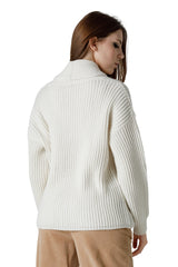 CARDIGAN COLLO A SCIALLE IN MISTOLANA