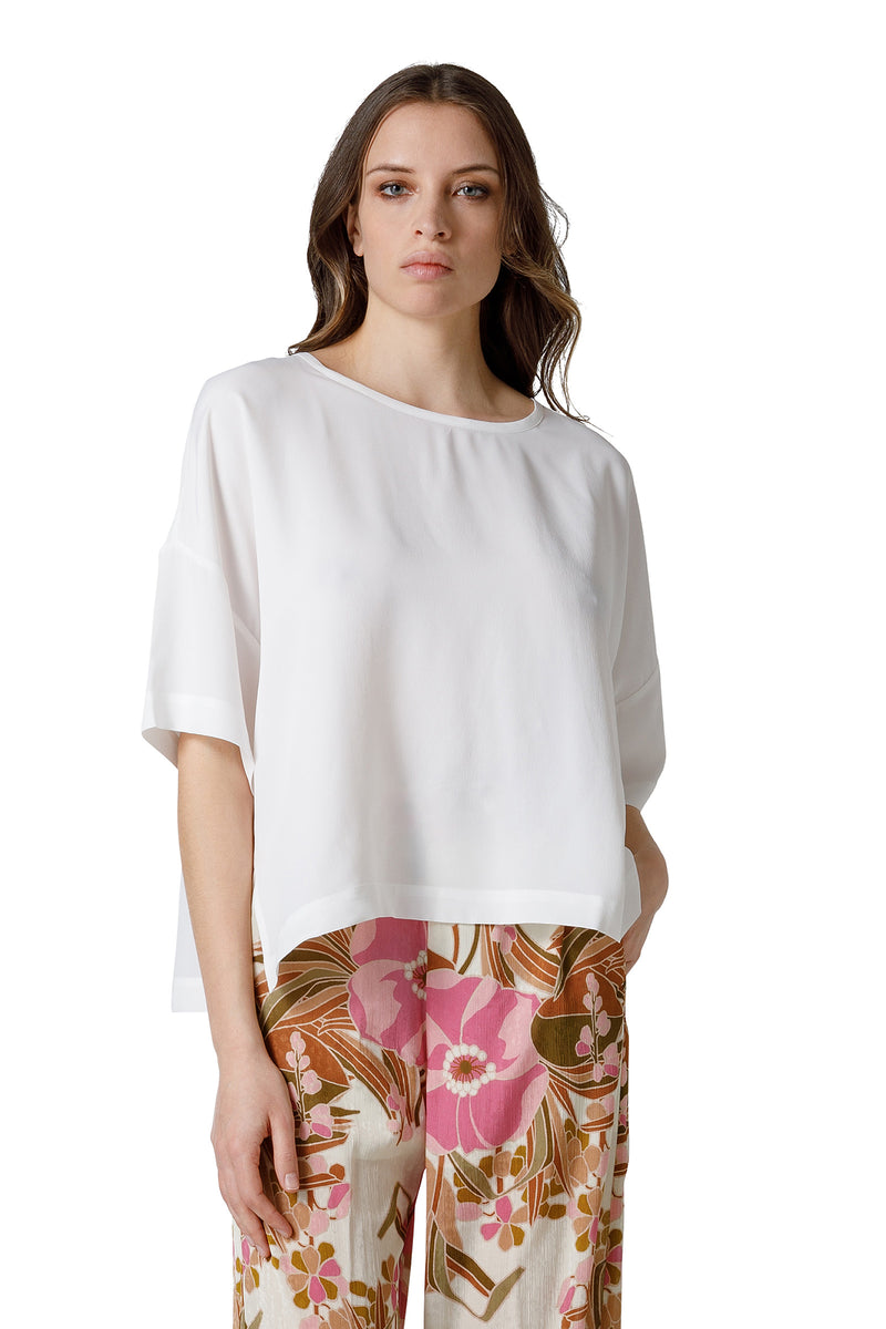 BOAT NECKLINE BLOUSE