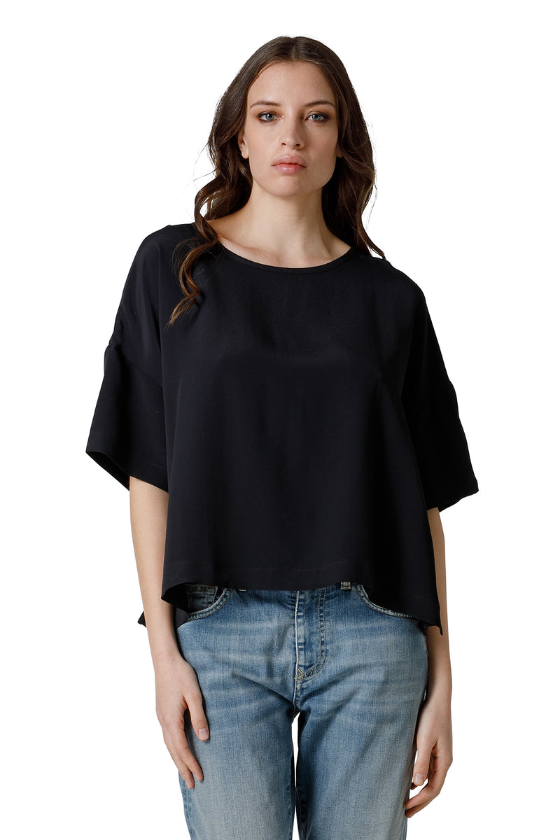 BLUSA MEZZA MANICA AMPIA SCOLLO BARCHETTA