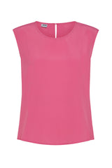 SLEEVELESS BLOUSE WITH CREW NECK