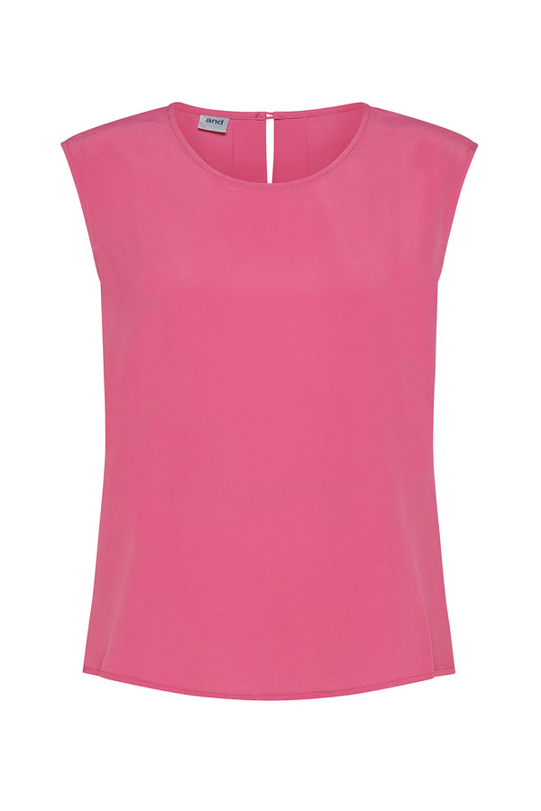 SLEEVELESS BLOUSE WITH CREW NECK