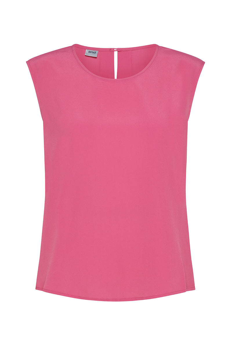SLEEVELESS BLOUSE WITH CREW NECK