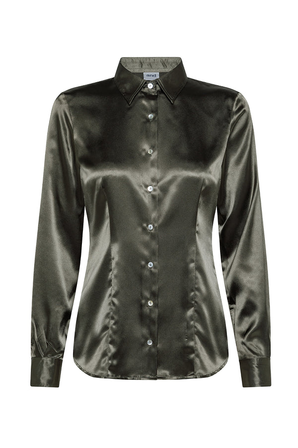 CAMICIA MANICA LUNGA COLLO A PUNTA CHIUSO