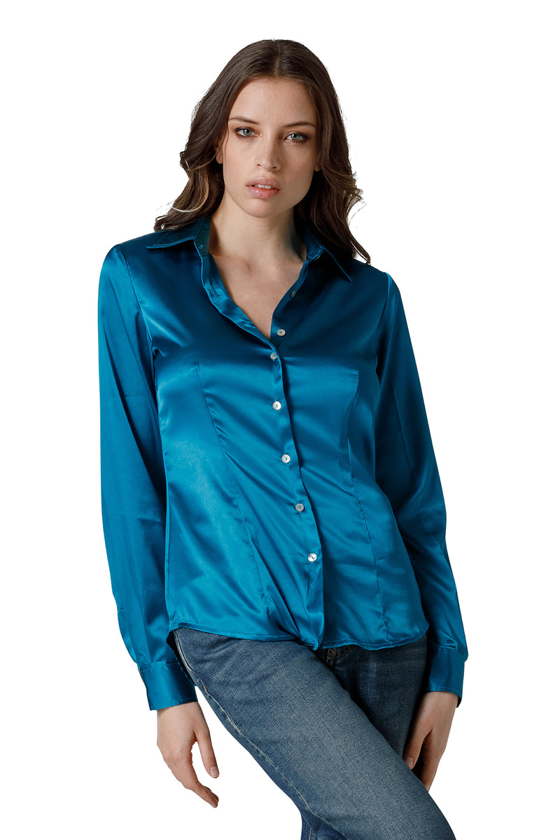CAMICIA MANICA LUNGA COLLO A PUNTA CHIUSO