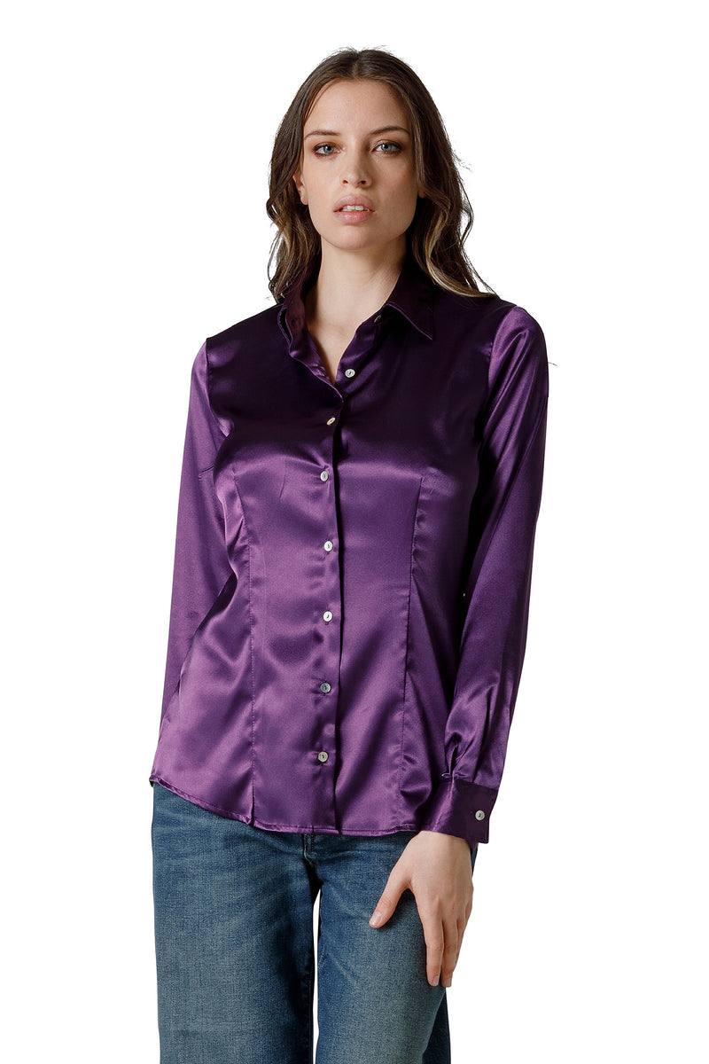 CAMICIA MANICA LUNGA COLLO A PUNTA CHIUSO
