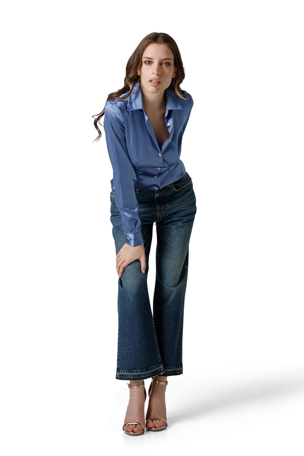 CLOSED TOE NECK LONG SLEEVE SHIRT