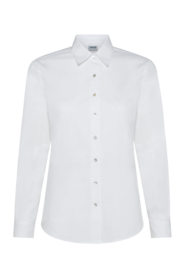 CAMICIA MANICA LUNGA COLLO PUNTA CHIUSO PINCES DIETRO