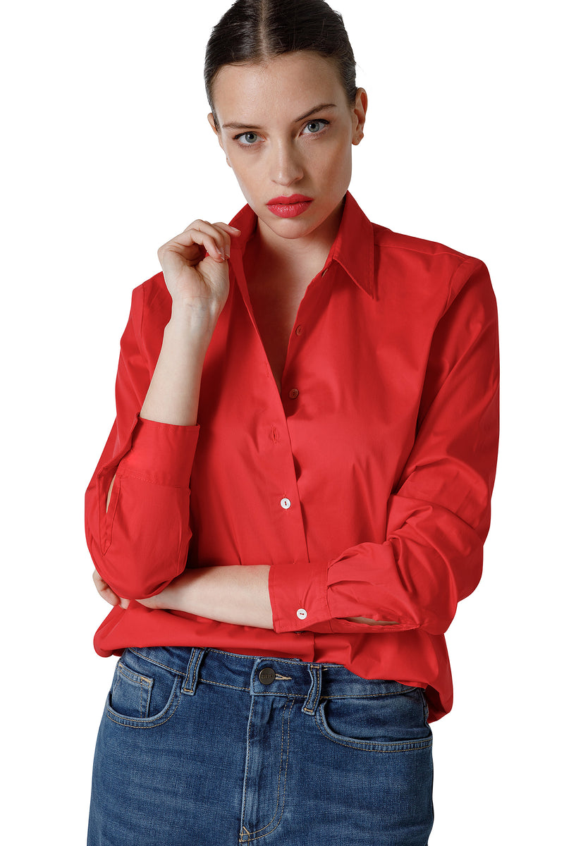COLOR SHIRT WITH CLOSED TOE NECK