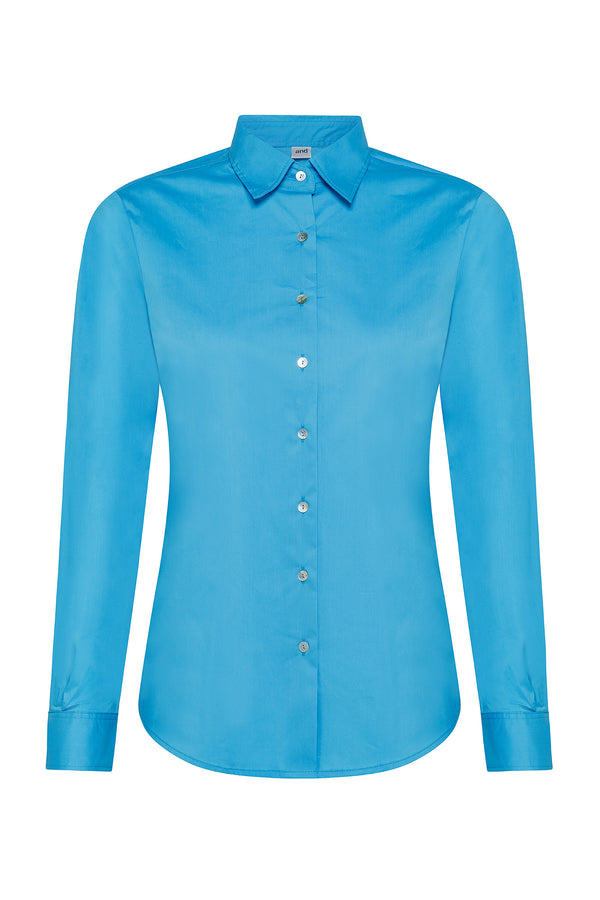 CAMICIA MANICA LUNGA COLLO PUNTA CHIUSO PINCES DIETRO