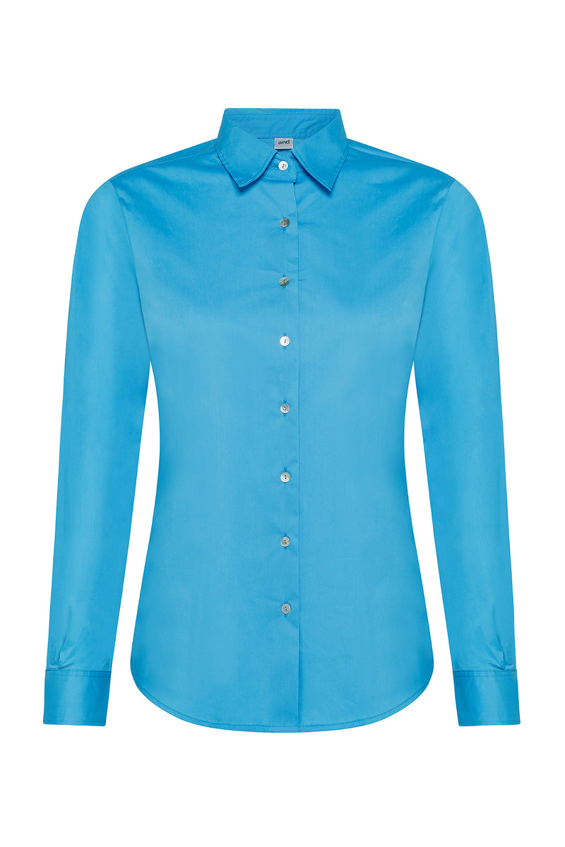 CAMICIA MANICA LUNGA COLLO PUNTA CHIUSO PINCES DIETRO