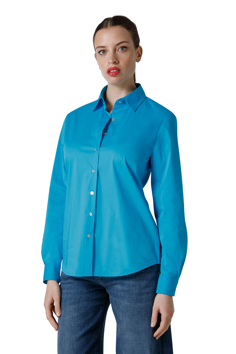 CAMICIA MANICA LUNGA COLLO PUNTA CHIUSO PINCES DIETRO