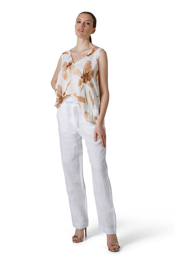 BLUSA SENZA MANICHE SCOLLO A V