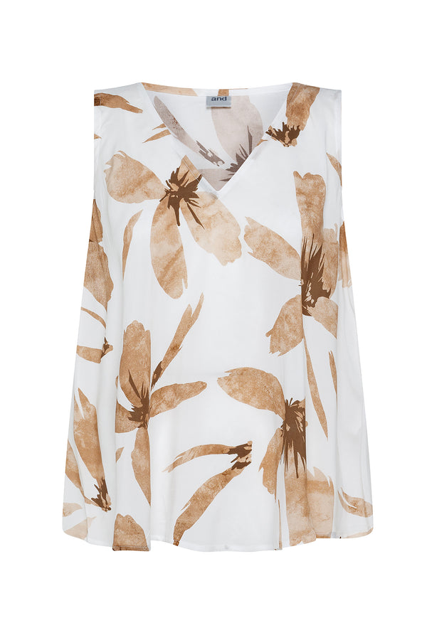 BLUSA SENZA MANICHE SCOLLO A V