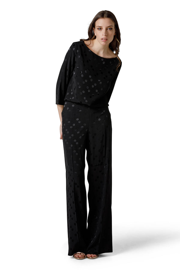PANTALONE PALAZZO TASCHE FRANCESI ZIP FIANCO