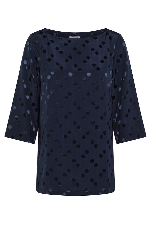 BLUSA MANICA 3/4 SCOLLO BARCHETTA SPACCHI LATERALI