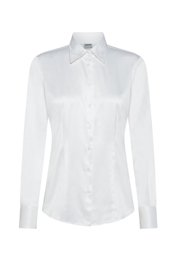 CAMICIA IN RASO TINTA UNITA