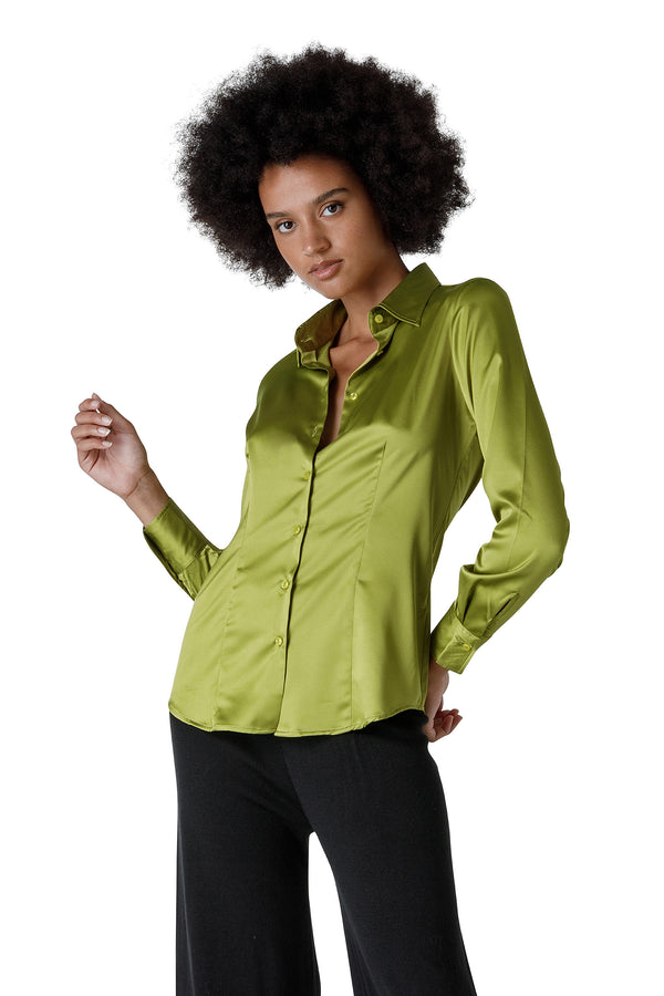 CAMICIA IN RASO TINTA UNITA