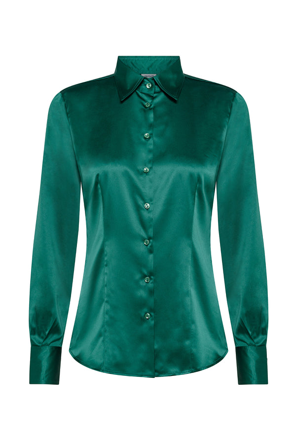 CAMICIA IN RASO TINTA UNITA