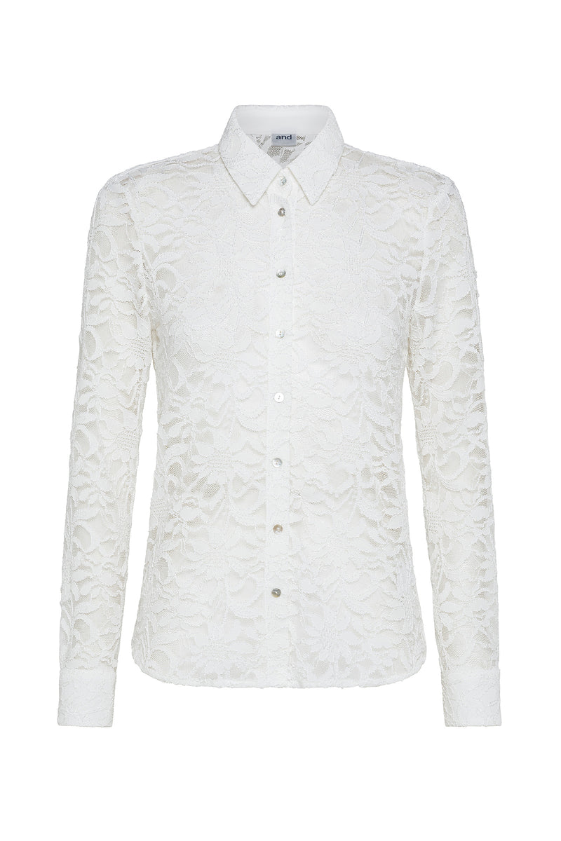 CAMICIA IN  PIZZO STRETCH