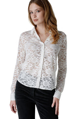 CAMICIA IN  PIZZO STRETCH