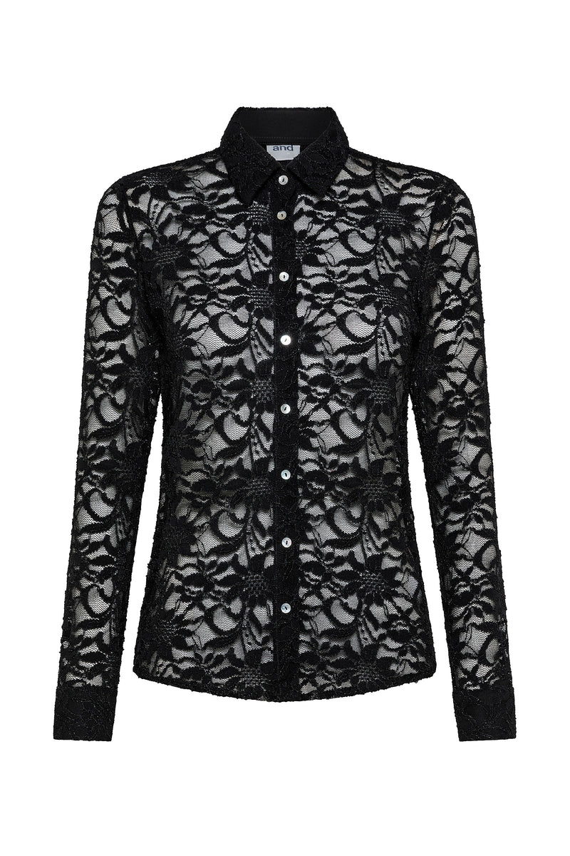 CAMICIA IN PIZZO STRECH