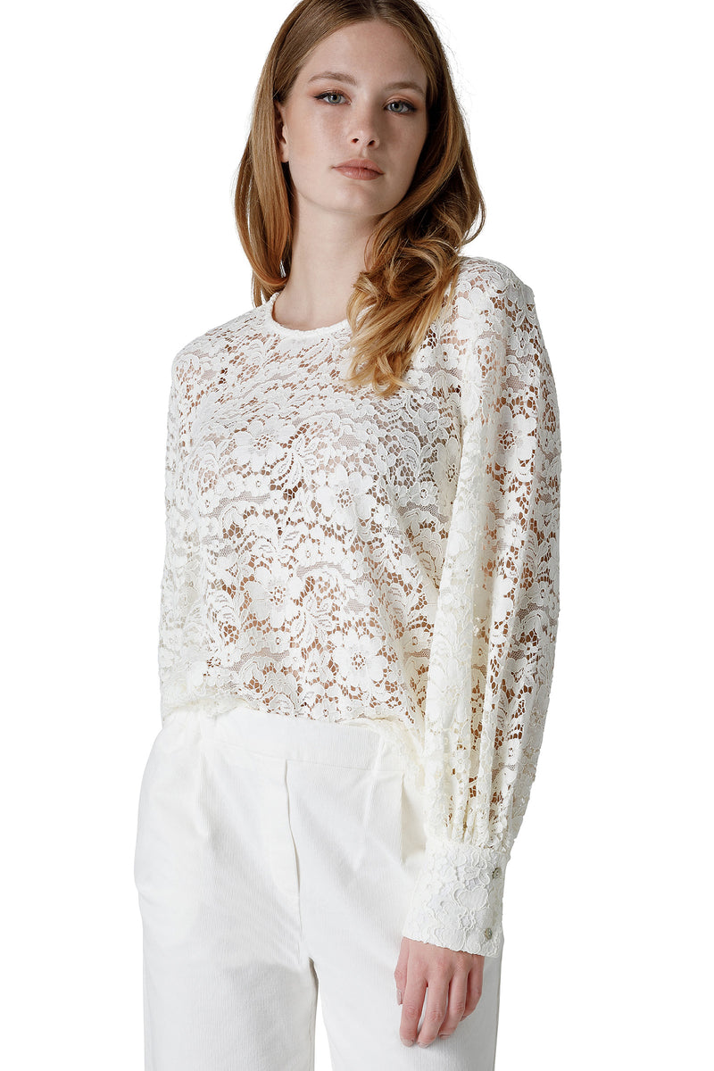 BLUSA IN PIZZO MACRAME'